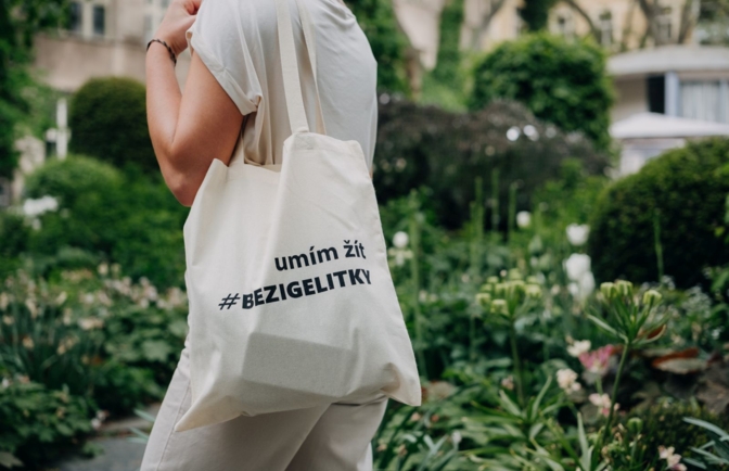 bavlněná taška umím žít bezigelitky