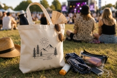 látková taška na letní festival