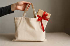 Dárek v bavlněné tašce