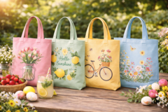 Trendy jarní motivy pro vaše látkové tašky